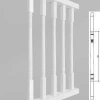 SP-L2 traphekwerk balustrade gedaaide spijlen 38 x 38 mm