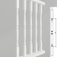 SP-Q2 traphekwerk balustrade 38 x 38 mm