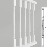 SP-L3 traphekwerk balustrade gedraaide spijlen 38 x 38 mm